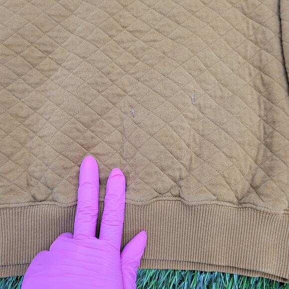 Vintage 90s MOD Sweater Large 21x24 Brown - Picture 3 of 13